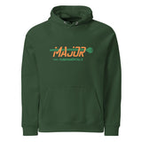 Major Fundamentals grren/orange raglan hoodie