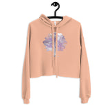 Marble tree Crop Hoodie